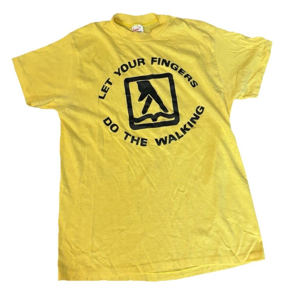 Vintage 1980s Sport-T Stedman Let Your Fingers Do The Walking Shirt